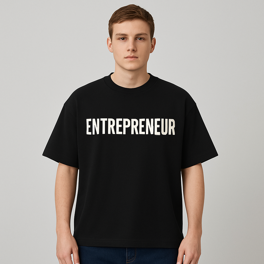 ENTREPRENEUR Oversized Tee – Black