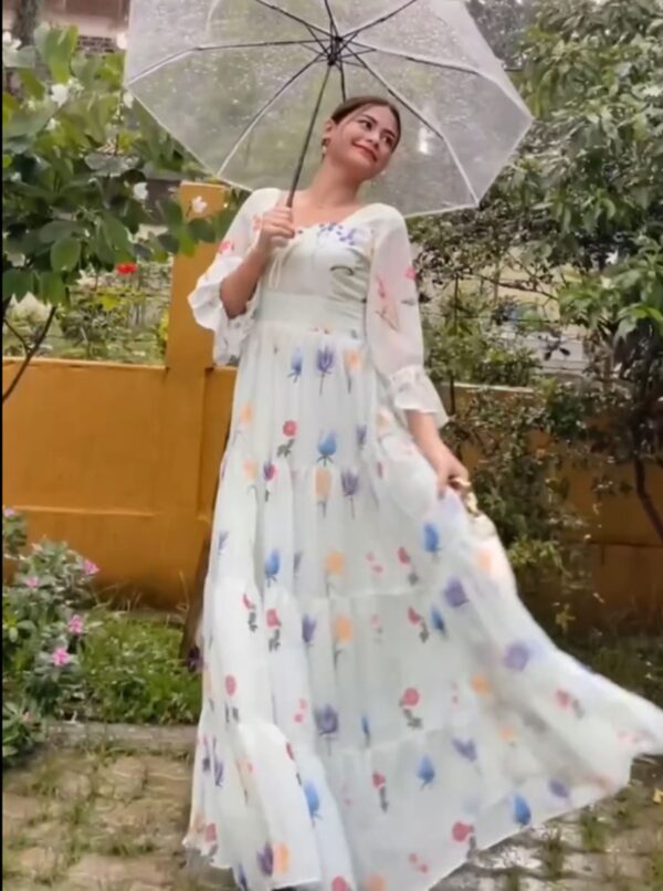 Koohu Long Western Anarkali Gown - Image 3