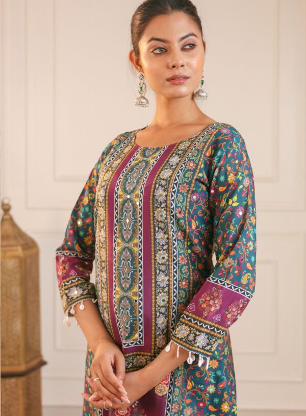 Kaneez Heavy Fancy Pakistani Suit with Dupatta Set - Image 7
