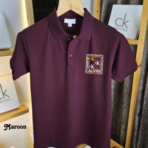 Calvin Klein Maroon Polo T-Shirt