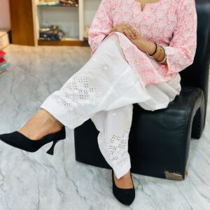 Elegant Lucknowi Chikan Patiala Suit with Sequins Work