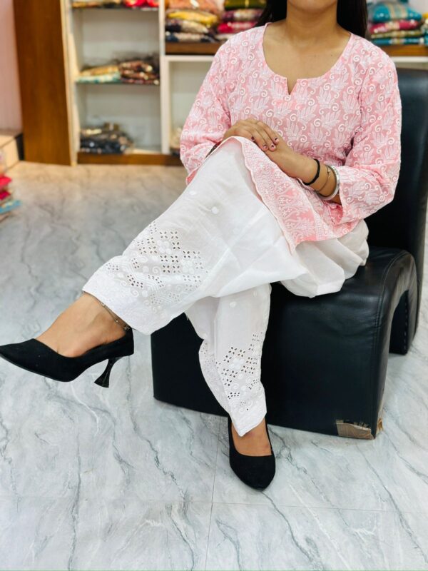 Elegant Lucknowi Chikan Patiala Suit with Sequins Work
