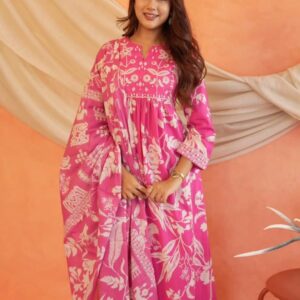Premium Cotton Anarkali Suit Set for Women
