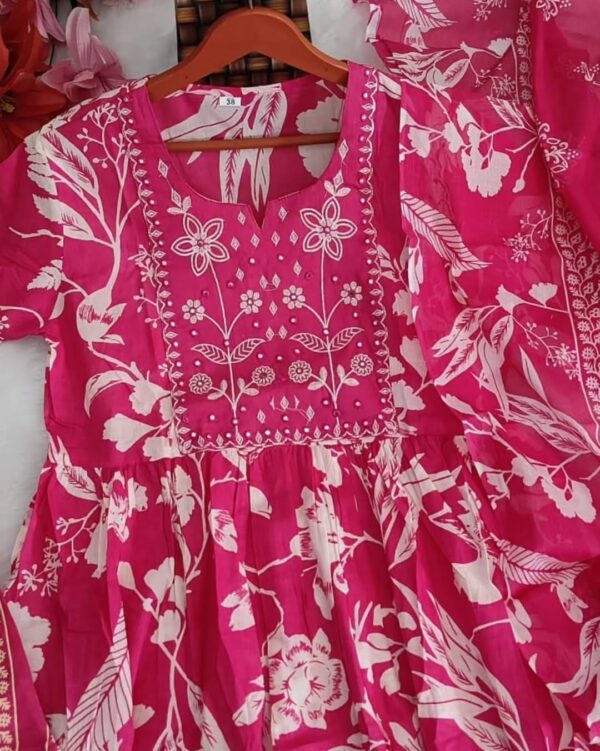 Premium Cotton Anarkali Suit Set for Women - Image 2