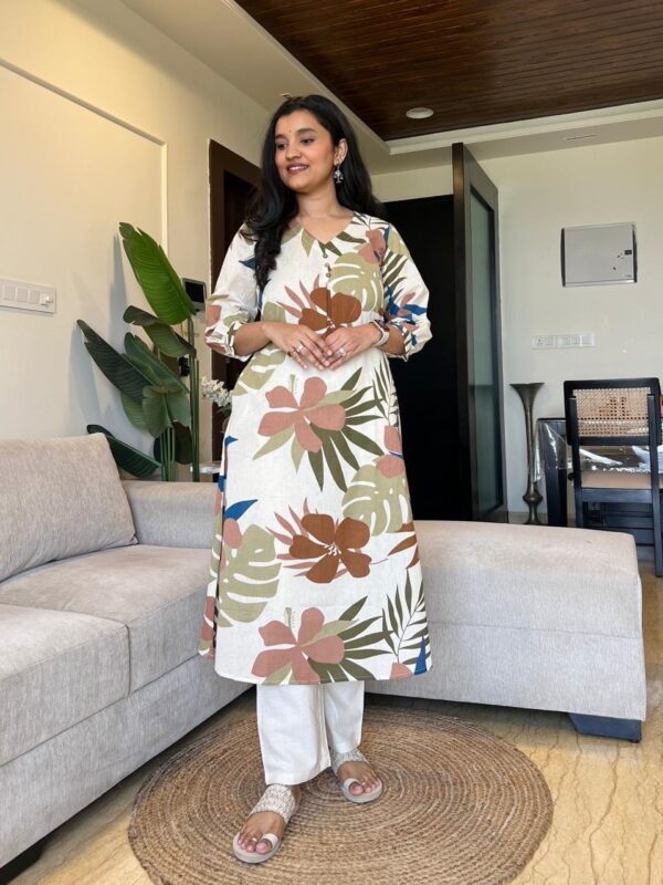 Premium Cotton Printed A-Line Co-ord Set - Image 3