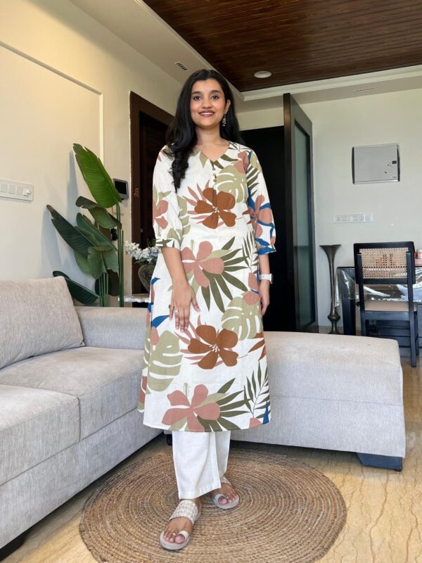 Premium Cotton Printed A-Line Co-ord Set - Image 2