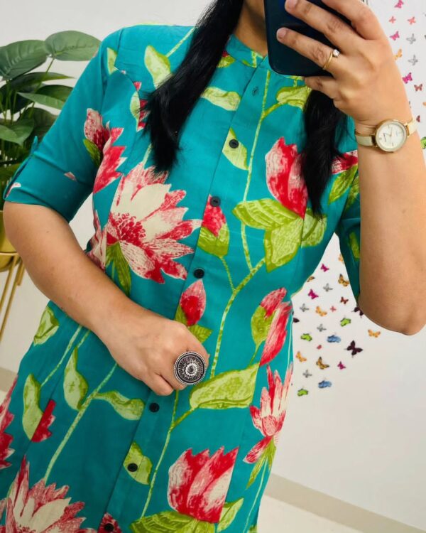 Designer Co-Ords Set with A-Line Kurti Pattern - Image 3