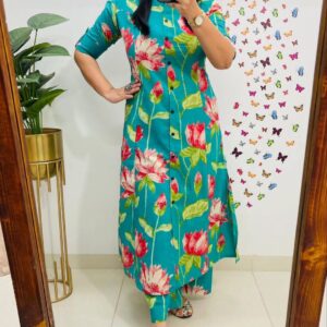 Designer Co-Ords Set with A-Line Kurti Pattern