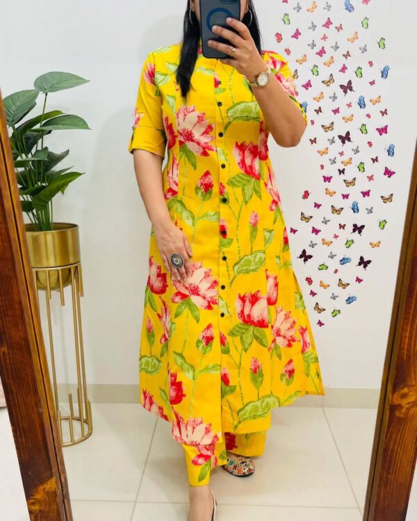 Designer Co-Ords Set with A-Line Kurti Pattern - Image 2