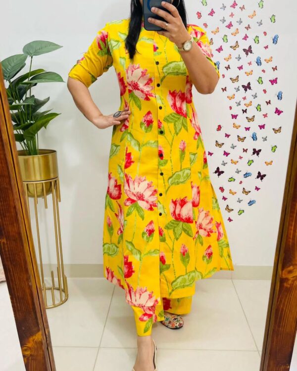 Designer Co-Ords Set with A-Line Kurti Pattern - Image 5