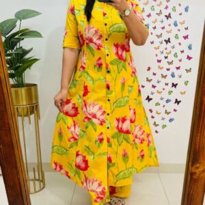 Designer Co-Ords Set with A-Line Kurti Pattern