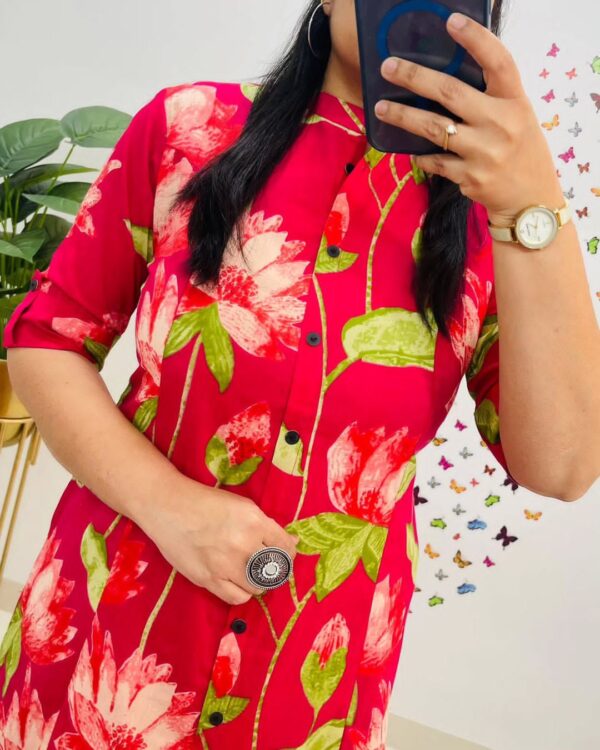 Designer Co-Ords Set with A-Line Kurti Pattern - Image 4