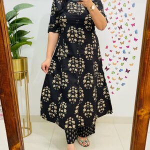 Designer Co-Ords Set with A-Line Kurti & Ankle-Length Pant