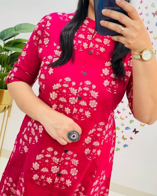 Designer Co-Ords Set with A-Line Kurti & Ankle-Length Pant - Image 4