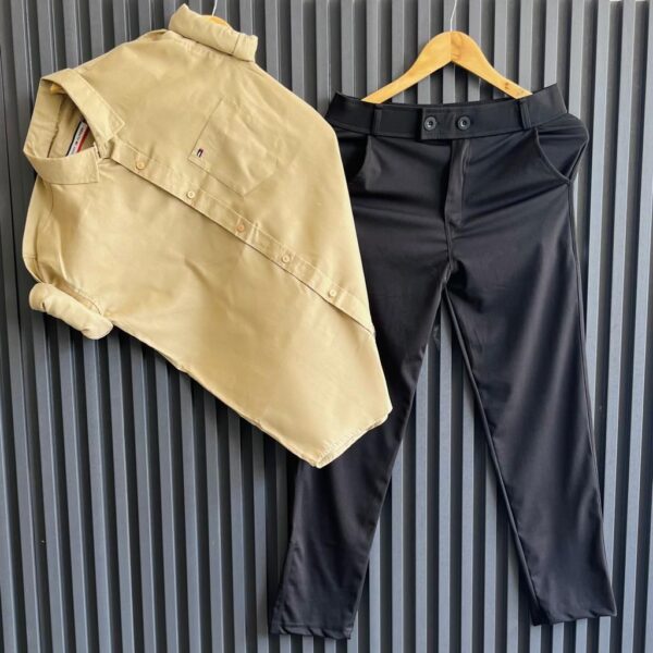 Title:  Men’s Premium Shirt & Trouser Combo | Tommy Cotton Shirt + Zara Lycra Pant - Image 3