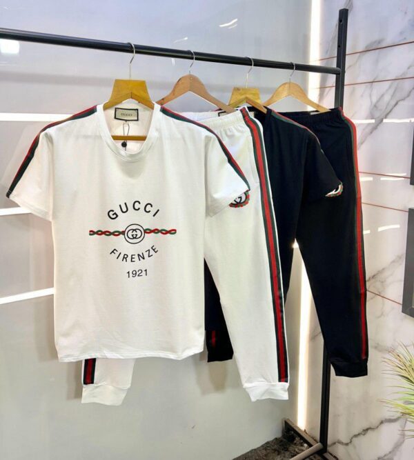 Gucci Premium Cotton Tracksuit – Summer Collection - Image 3