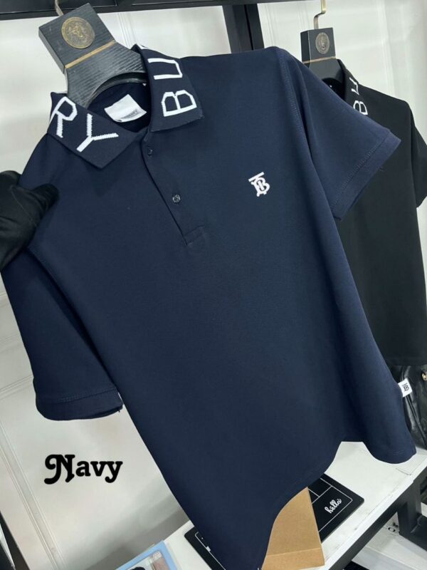 Burberry Premium Cotton Matty Polo T-Shirt – Unisex Knitted Stretch Fabric - Image 4
