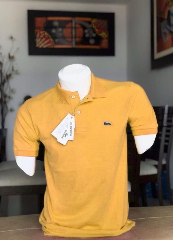Lacoste Premium Cotton Polo T-Shirt – Matty Fabric, Half Sleeves - Image 4