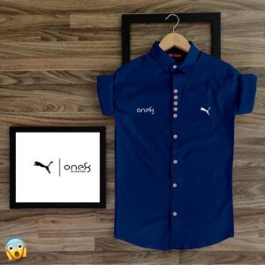 Puma_oneX Designer Cotton Shirt – Soft Fabric with Wooden Buttons