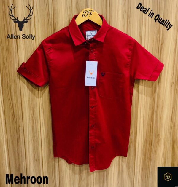 Allen Solly Pure Cotton Half Sleeve Shirt – Multiple Colors, Regular Fit - Image 3