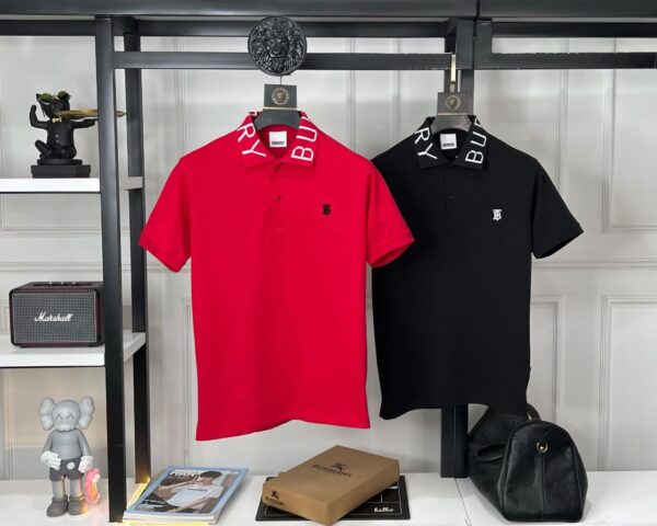 Burberry Premium Cotton Matty Polo T-Shirt – Unisex Knitted Stretch Fabric - Image 3