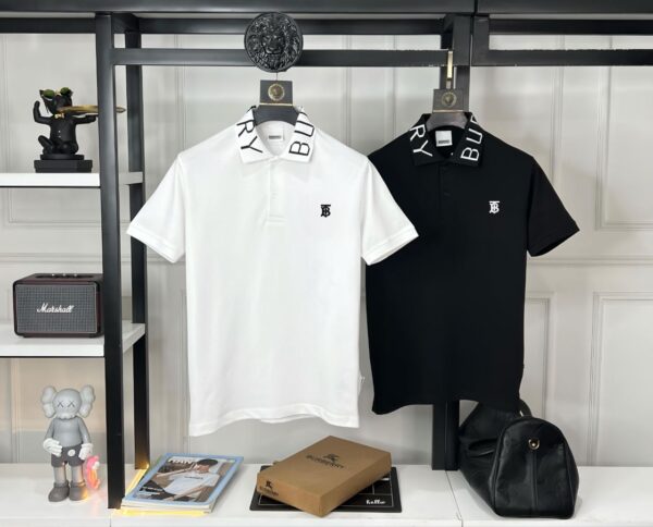 Burberry Premium Cotton Matty Polo T-Shirt – Unisex Knitted Stretch Fabric - Image 2