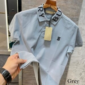 Burberry Premium Cotton Matty Polo T-Shirt – Unisex Knitted Stretch Fabric