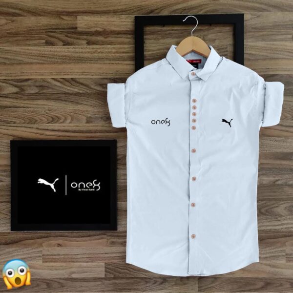 Puma_oneX Designer Cotton Shirt – Soft Fabric with Wooden Buttons - Image 2