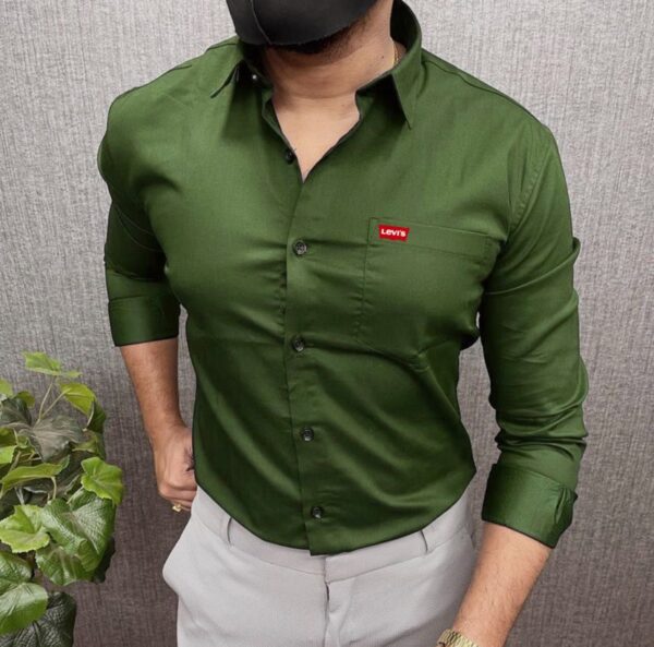 Levi’s Premium Pure Cotton Full Sleeve Embroidery Logo Shirt – Regular Fi - Image 11