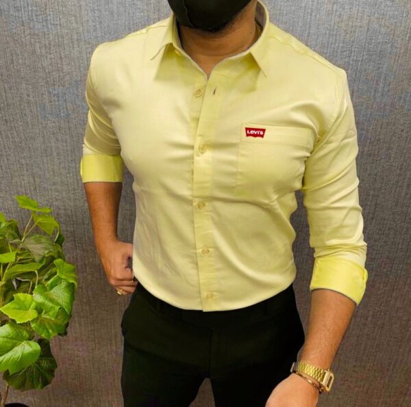 Levi’s Premium Pure Cotton Full Sleeve Embroidery Logo Shirt – Regular Fi - Image 3