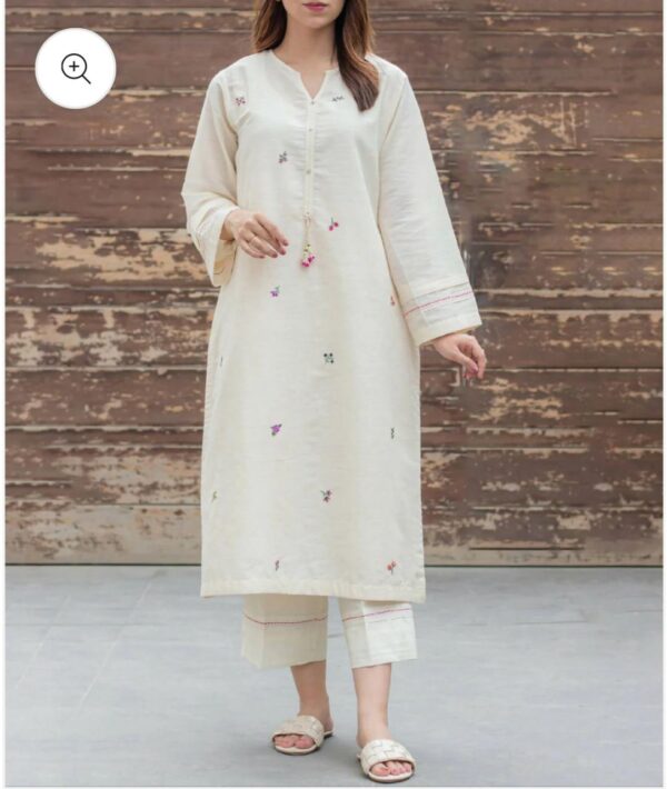Traditional Embroidered Cotton Kurta Set